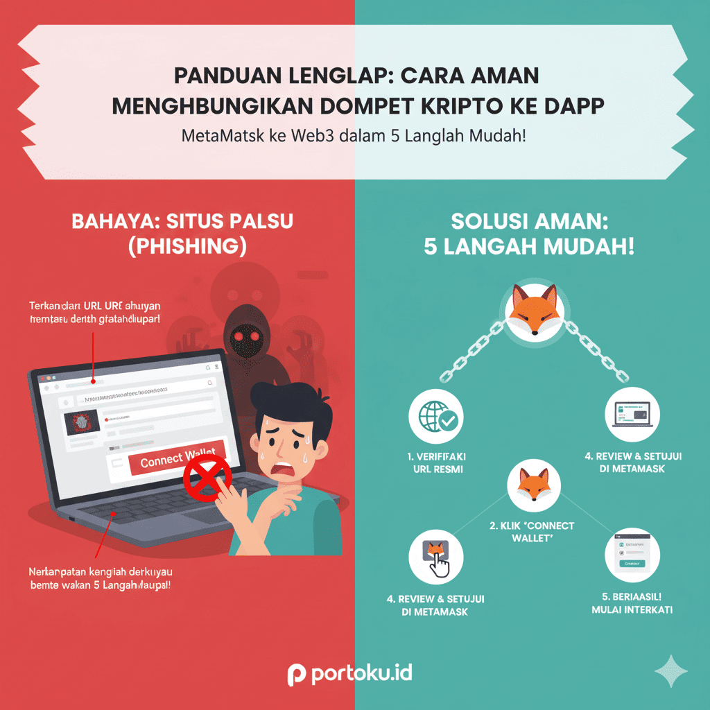 Gambar thumbnail untuk Panduan Pemula: Cara Menghubungkan Dompet Kripto (MetaMask) ke dApp untuk Pertama Kalinya