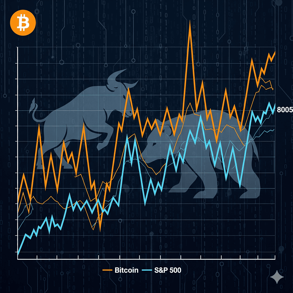 Gambar thumbnail untuk Korelasi Pasar: Benarkah Harga Bitcoin Mengikuti Pasar Saham? Panduan untuk Investor