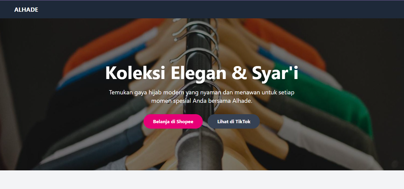 Gambar thumbnail untuk Website Lending Page Brand Store - Laravel 12 + Livewire 3
